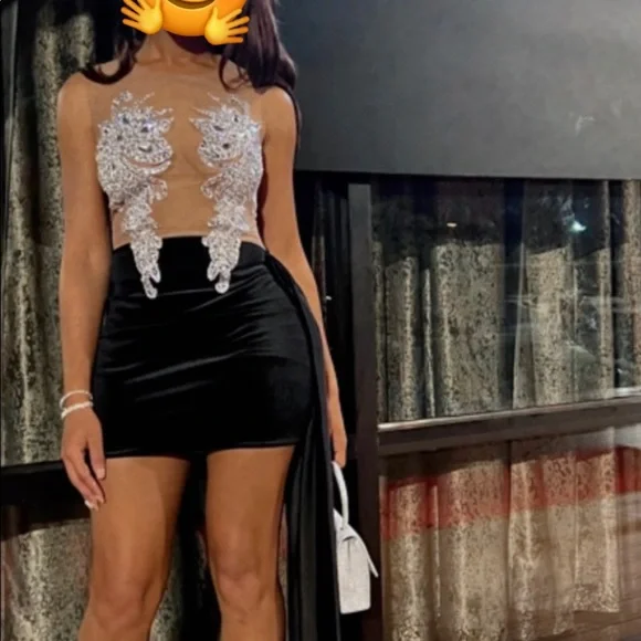 Mesh sequin black dress #Alglist #BirthdayDress - Picture 1 of 3